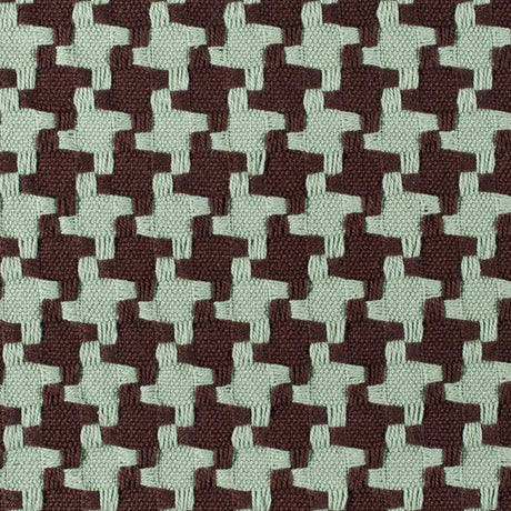 Chocolate/Robin Houndstooth Woven
