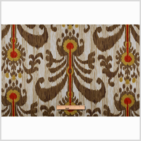 Brown & Red Porcini Ikat Prints
