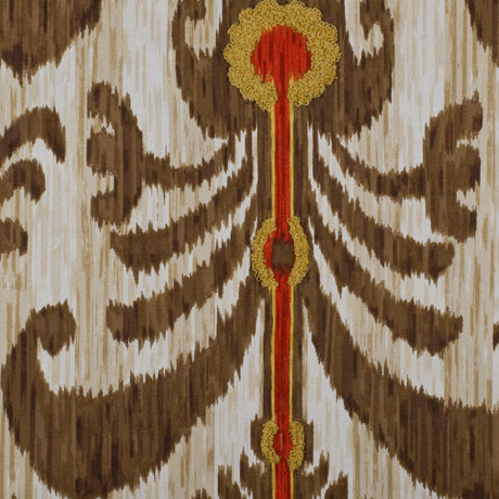 Brown & Red Porcini Ikat Prints