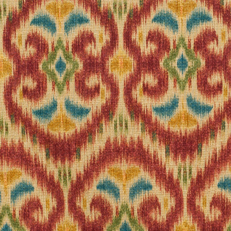 Beige & Red Gem Ikat Prints