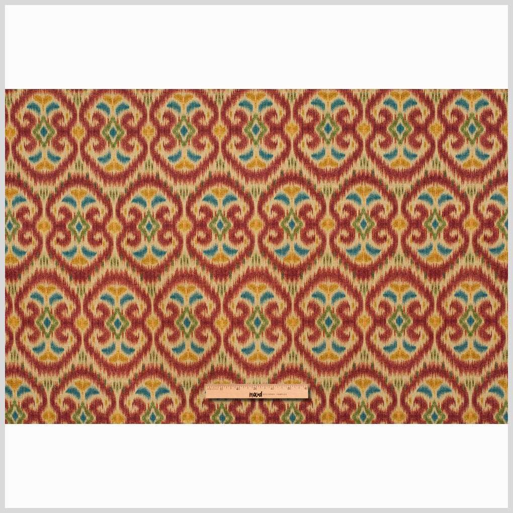 Beige & Red Gem Ikat Prints