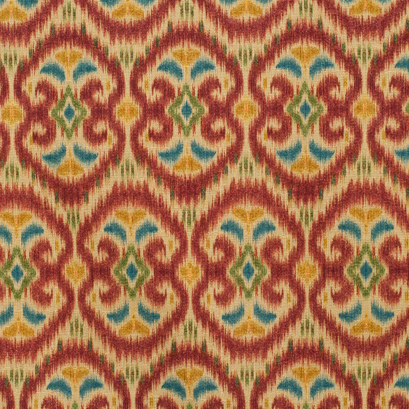 Beige & Red Gem Ikat Prints