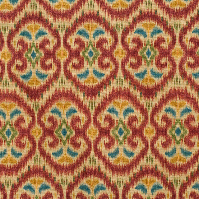 Beige & Red Gem Ikat Prints