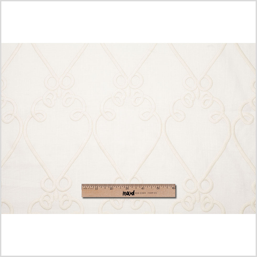 Gardenia Classical Rayon-Linen Embroidered Woven