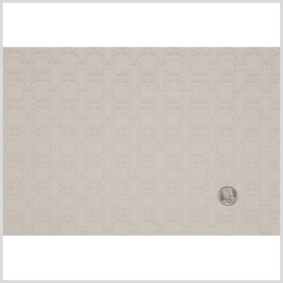 Rope Geometric Embroidered Cotton-Poly Woven