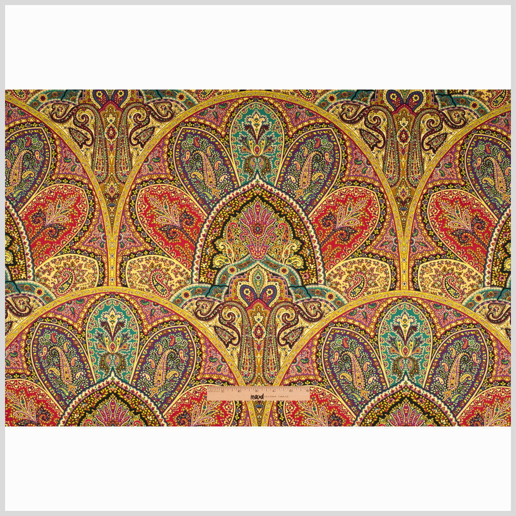 Tourmaline Paisley Twill