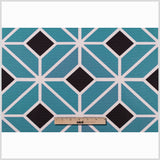 Teal and Black Geometric Geometric Canvas