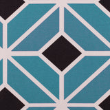 Teal and Black Geometric Geometric Canvas
