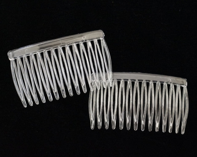 2 3/4" Clear Plastic Hair Comb - Pack of 72 Side Combs