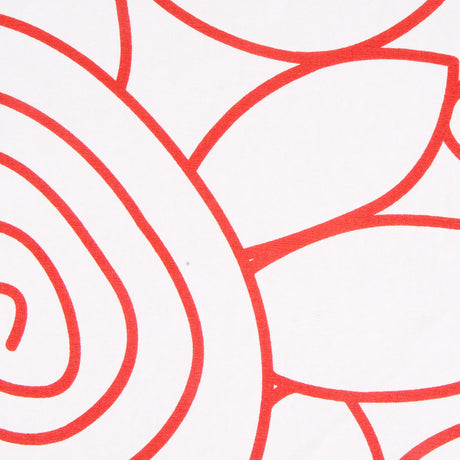 White/Red Swirls Prints