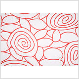 White/Red Swirls Prints