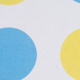 Off-White/Maize/Sky Blue Polka Dots Canvas