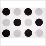 Off-White/Black/Gray Polka Dots Canvas