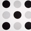 Off-White/Black/Gray Polka Dots Canvas