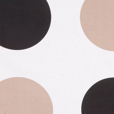 Off-White/Black/Taupe Polka Dots Canvas