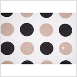 Off-White/Black/Taupe Polka Dots Canvas