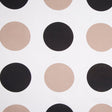 Off-White/Black/Taupe Polka Dots Canvas