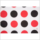 Off-White/Black/Primary Red Polka Dots Canvas
