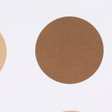 Off-White/Chocolate/Tan Polka Dots Canvas