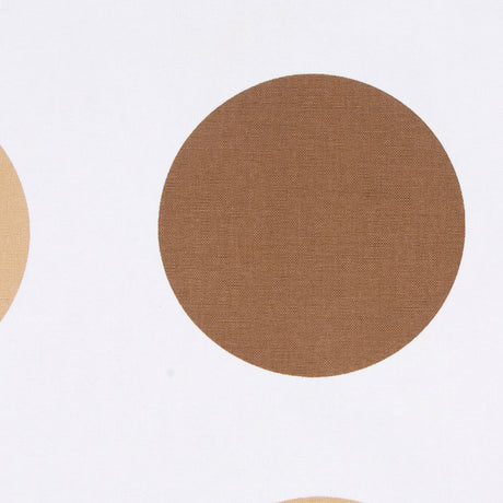 Off-White/Chocolate/Tan Polka Dots Canvas