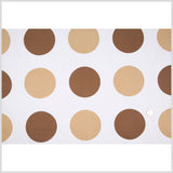 Off-White/Chocolate/Tan Polka Dots Canvas