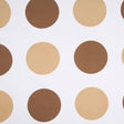 Off-White/Chocolate/Tan Polka Dots Canvas