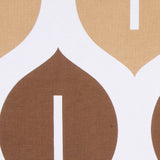 Off-White/Chocolate/Tan Geometric Canvas