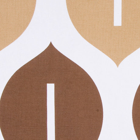 Off-White/Chocolate/Tan Geometric Canvas