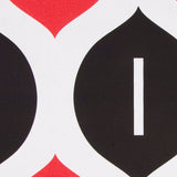Off-White/Black/Primary Red Geometric Canvas