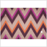Magenta/Chocolate/Pumpkin/Beige Zig Zag Woven