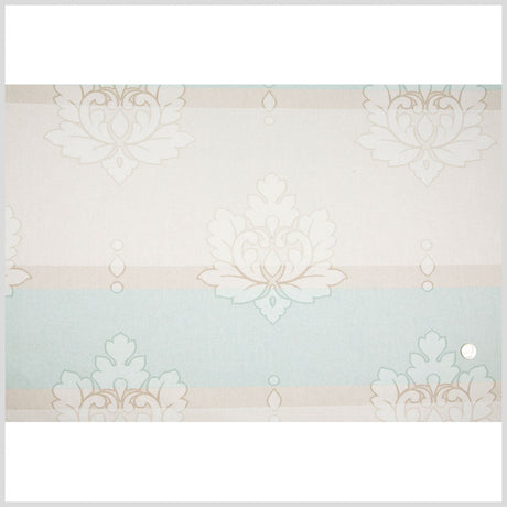Beige/Taupe/Tiffany Blue Stripes Canvas