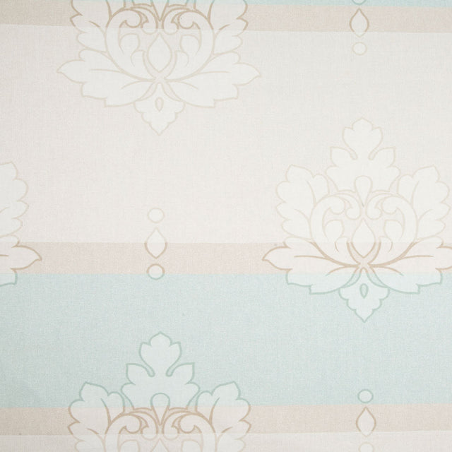 Beige/Taupe/Tiffany Blue Stripes Canvas