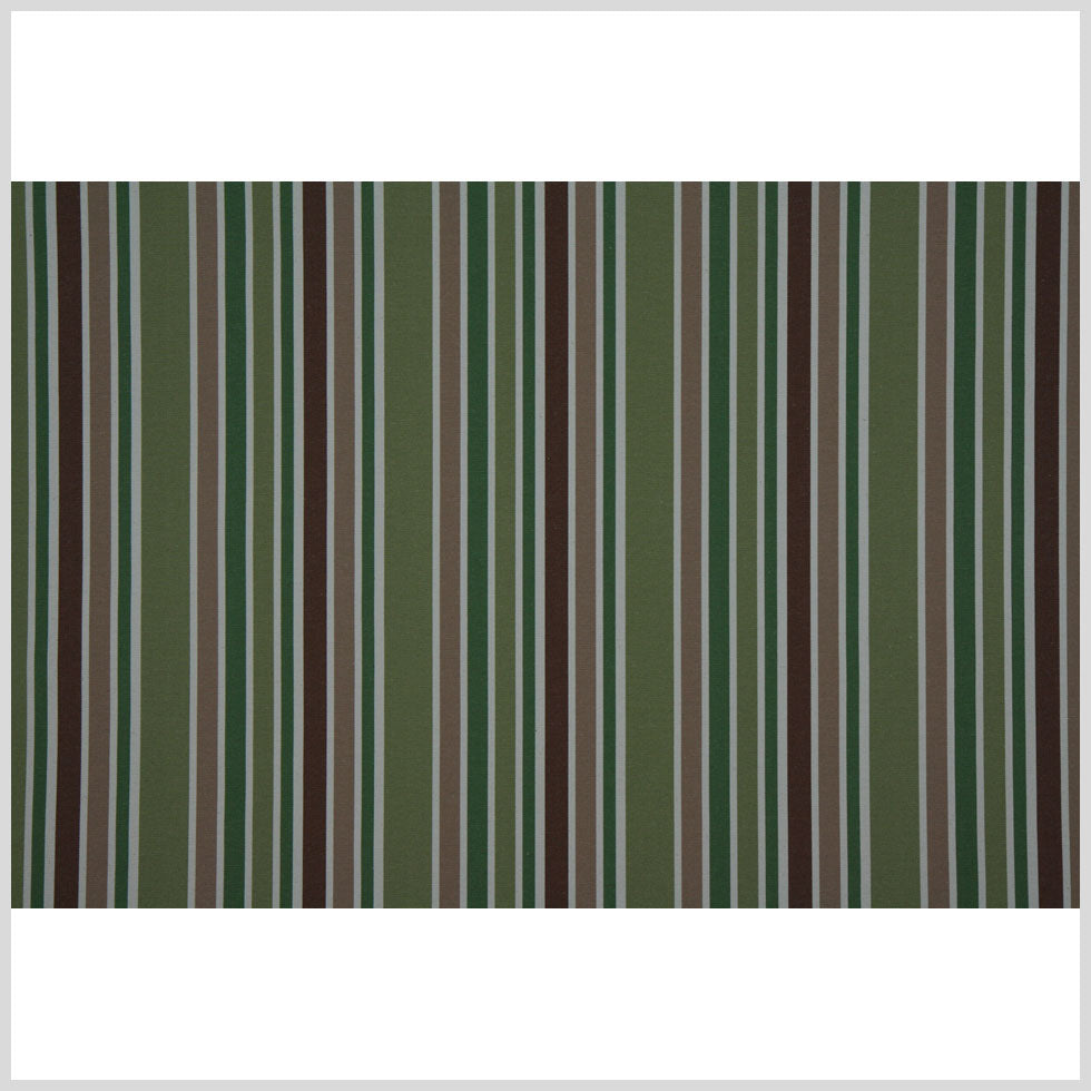 Kiwi/Taupe/Kelly Green/White/Chocolate Stripes Woven