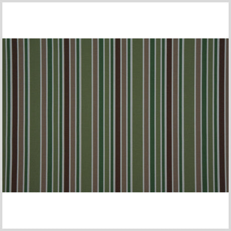 Kiwi/Taupe/Kelly Green/White/Chocolate Stripes Woven