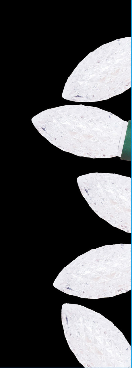 C9 Faceted Pure White 50 LED Light Set