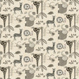 Cotton Fabric Jungle Romp Small Allover Animals Cream 43/44"