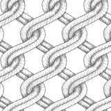 Cotton Quilt Back Fabric White/Black Twisted Rope Stitched Braid 108" Wide