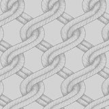 Grey Twisted Rope Stitched Braid Cotton Wideback Fabric
