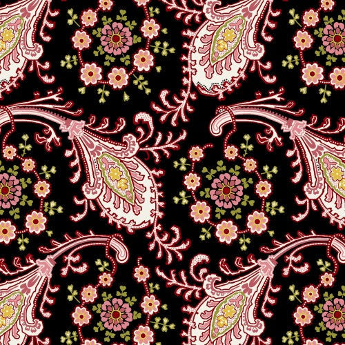 Cotton Wideback Paisley Fabric 118" Candlelight & Romance