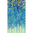 Cotton Print Peacock Waterfall Leaves Blissful Blooms Fabric 43/44"