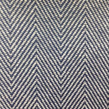 Herringbone Fabric - Herringbone Pattern, Marine, 55" Width (1 Yard)