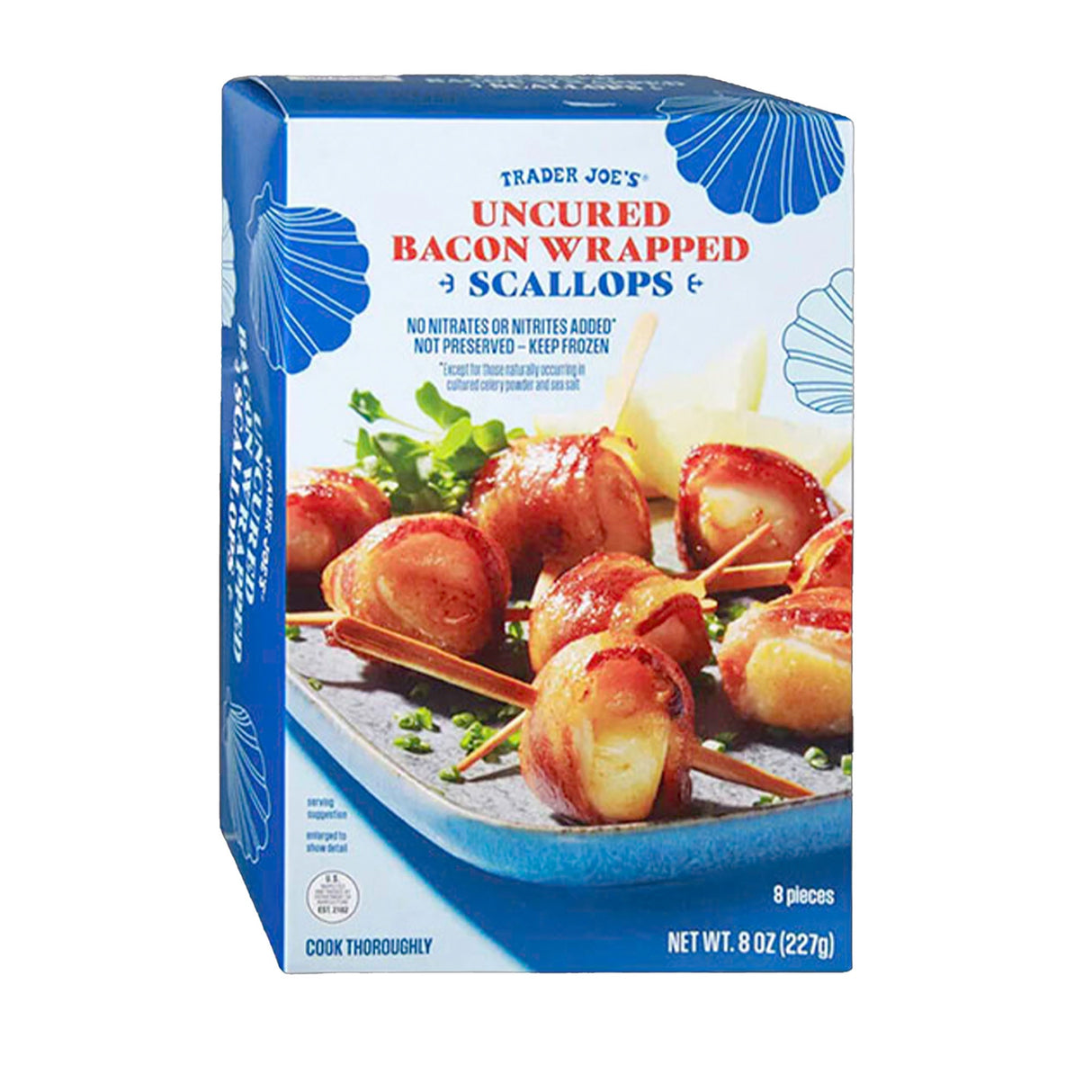 Uncured Bacon Wrapped Scallops - 8 Oz