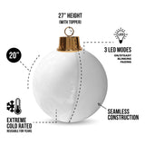 HoliGlow Inflatable LED Ornament - 20" White
