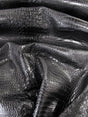 Death Black Hydra Gator 3D Embossed Vinyl Fabric by the Yard