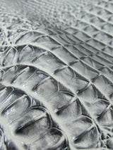 Death Black Hydra Gator 3D Embossed Vinyl Fabric by the Yard