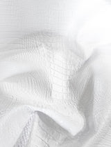 Pure White Hydra Gator 3D Embossed Vinyl Fabric