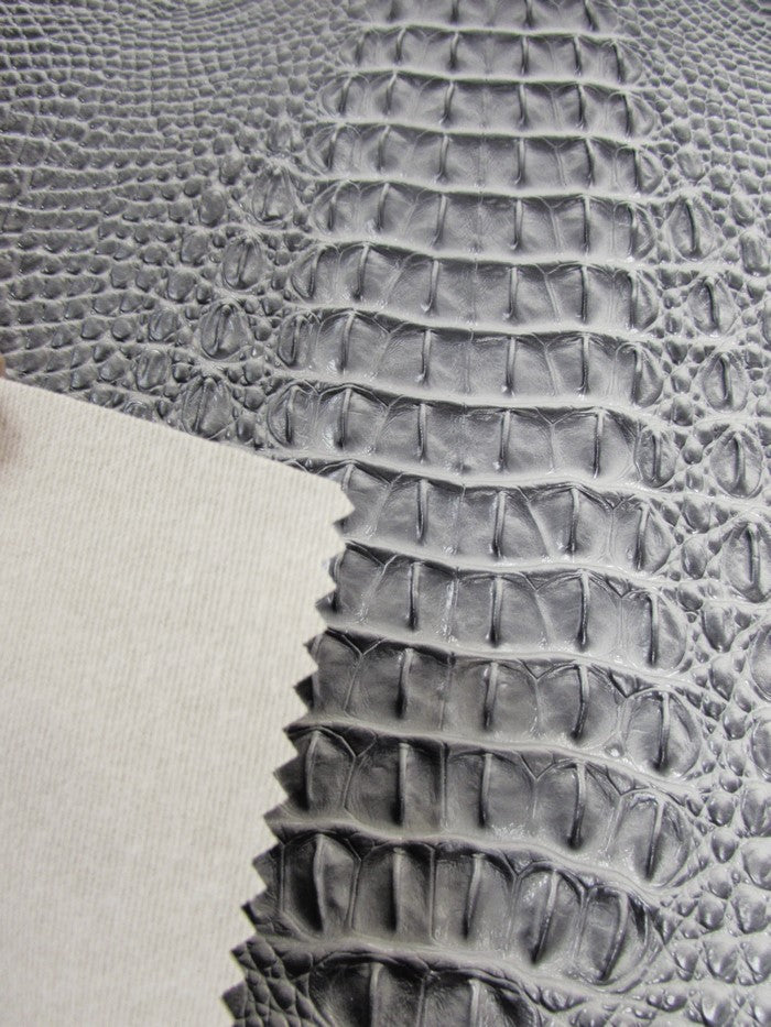 Pure White Hydra Gator 3D Embossed Vinyl Fabric