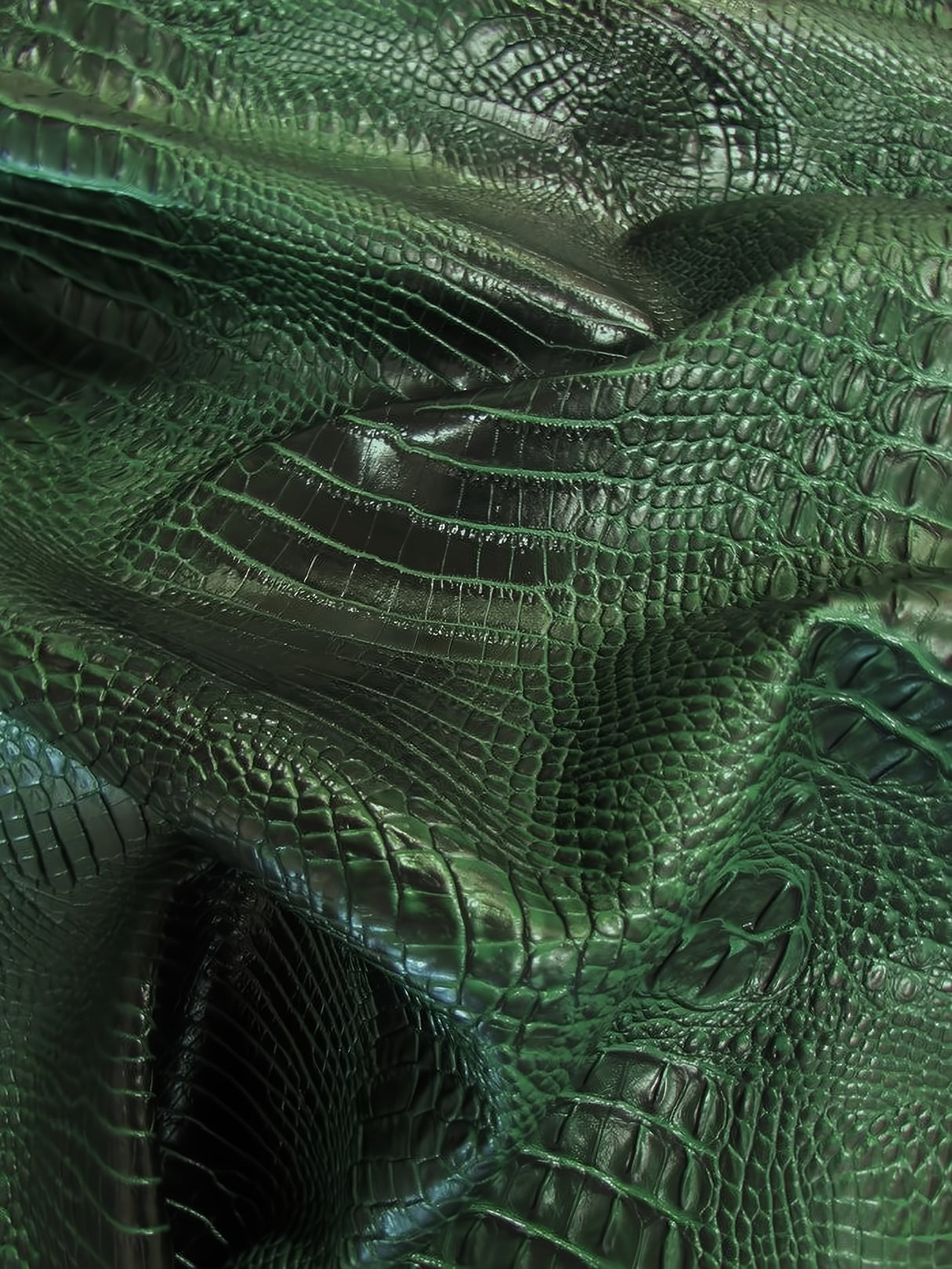 Viper Green Hydra Gator 3D Embossed Vinyl Fabric