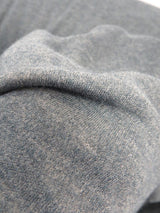Heather Charcoal Heavy Interlock Poly Cotton Fabric