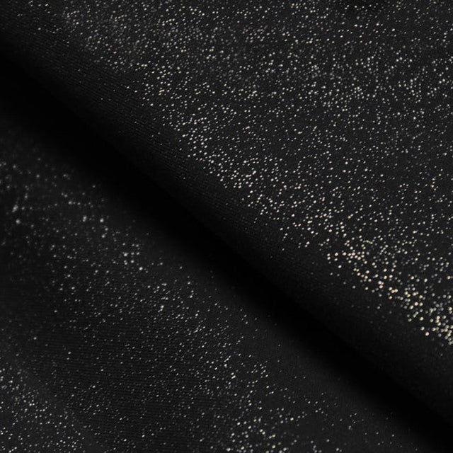 Glitz Sparkle Nylon Spandex Fabric - Black/Silver, 56" Width (1 Yard)